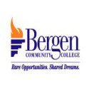 Logo of Bergen Community College featuring a stylized torch and the slogan Rare Opportunities. Shared Dreams.